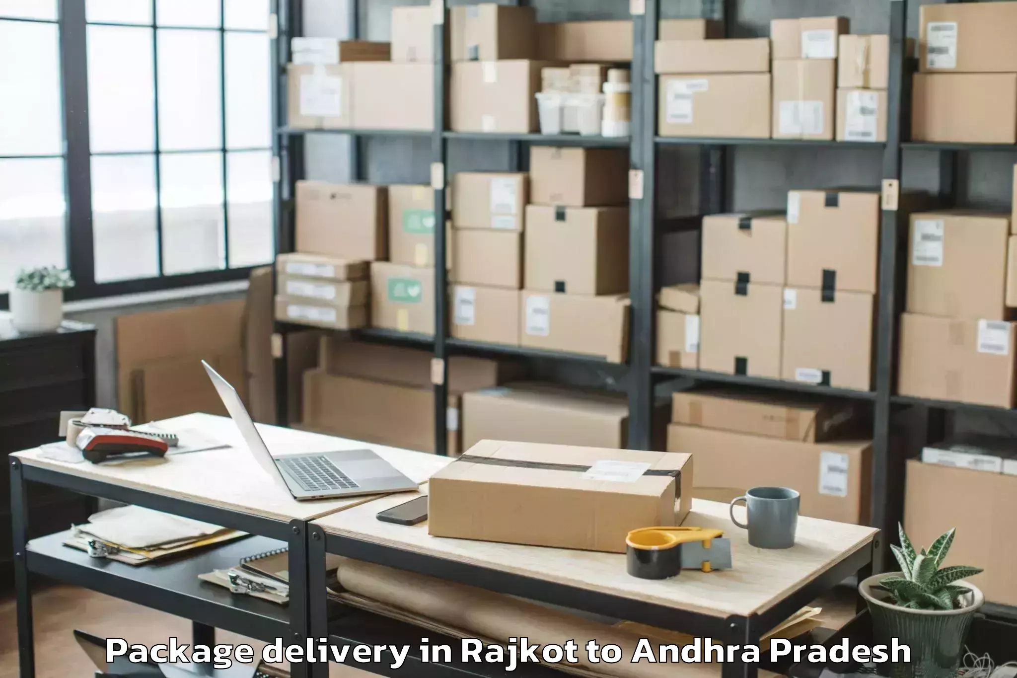 Expert Rajkot to Peddakadabur Package Delivery